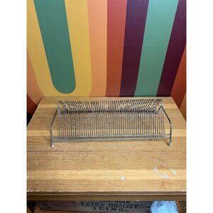 Gold LP record racks holder brass organization collection patina tarnished